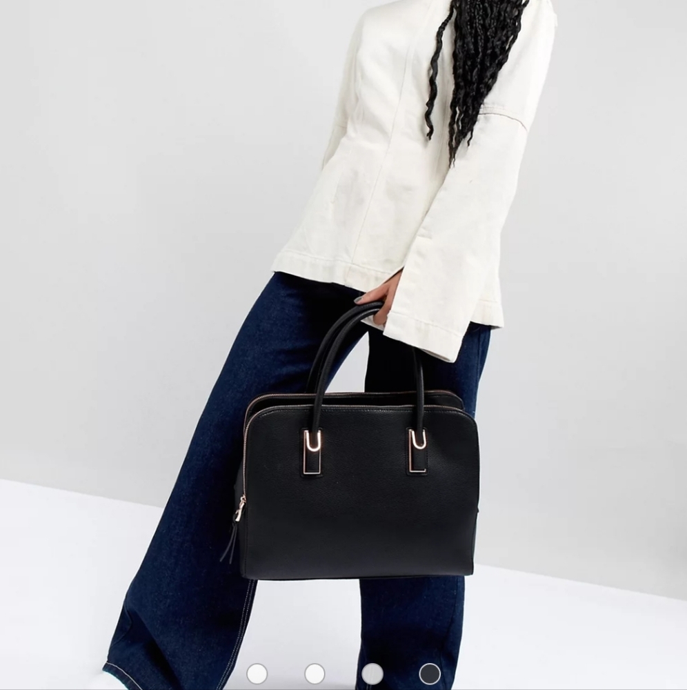 Asos Faux Leather Work Tote